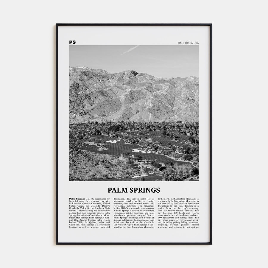 Palm Springs Travel B&W No 3 Poster