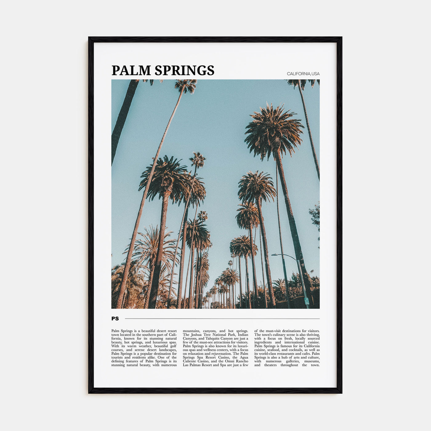 Palm Springs Travel Color No 1 Poster