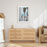 Palm Tree in Spanish Town Photo Color Poster