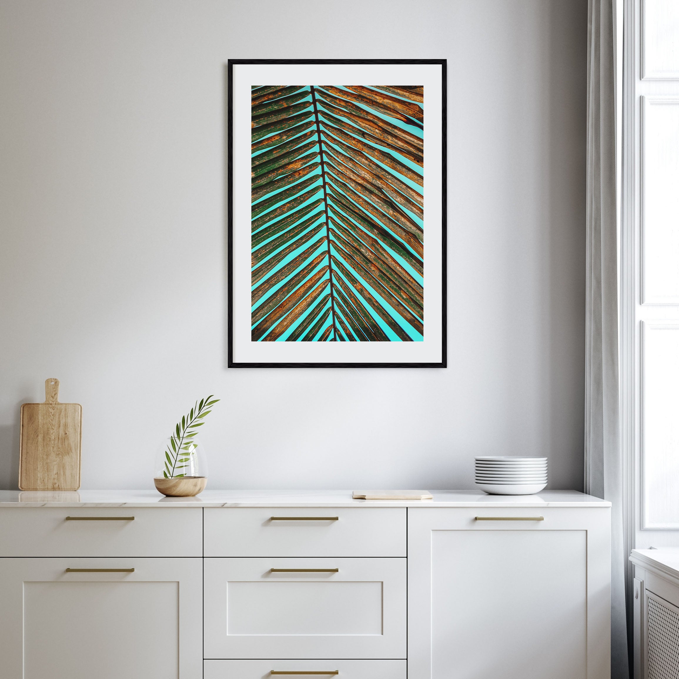 Palm Tree Leaf Photo Color Poster