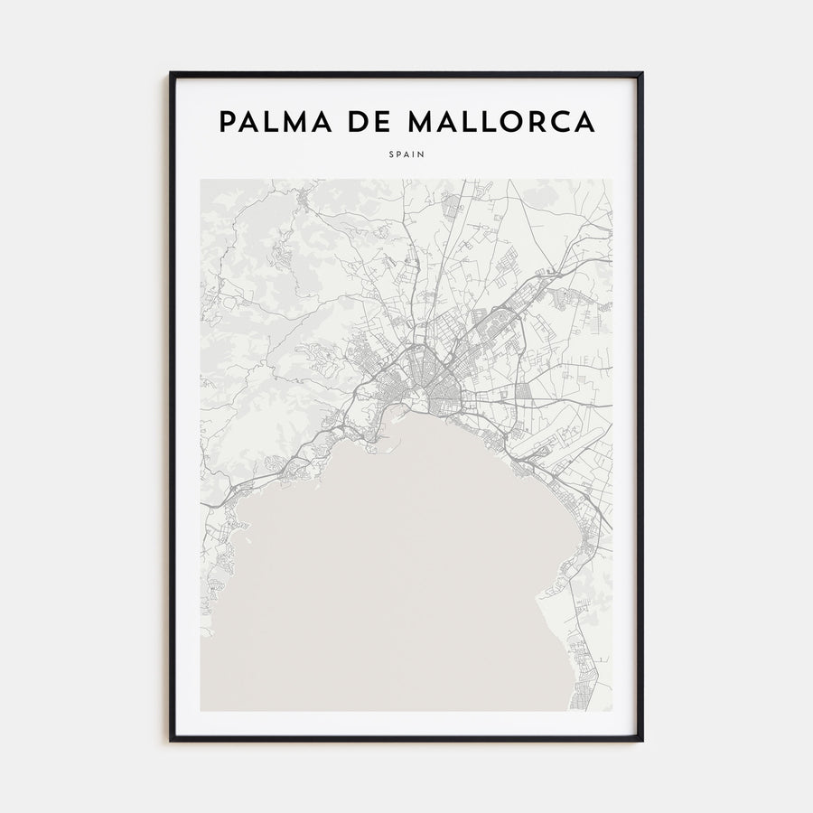 Palma de Mallorca Map Portrait Poster
