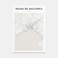 Palma de Mallorca Map Portrait Poster