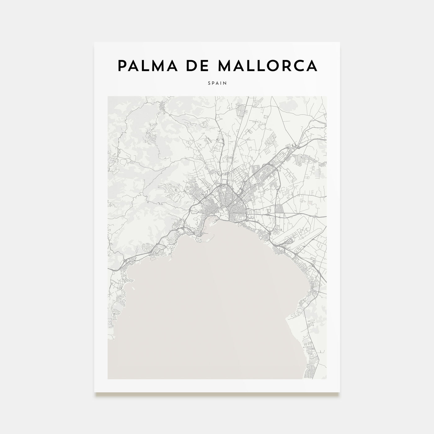 Palma de Mallorca Map Portrait Poster