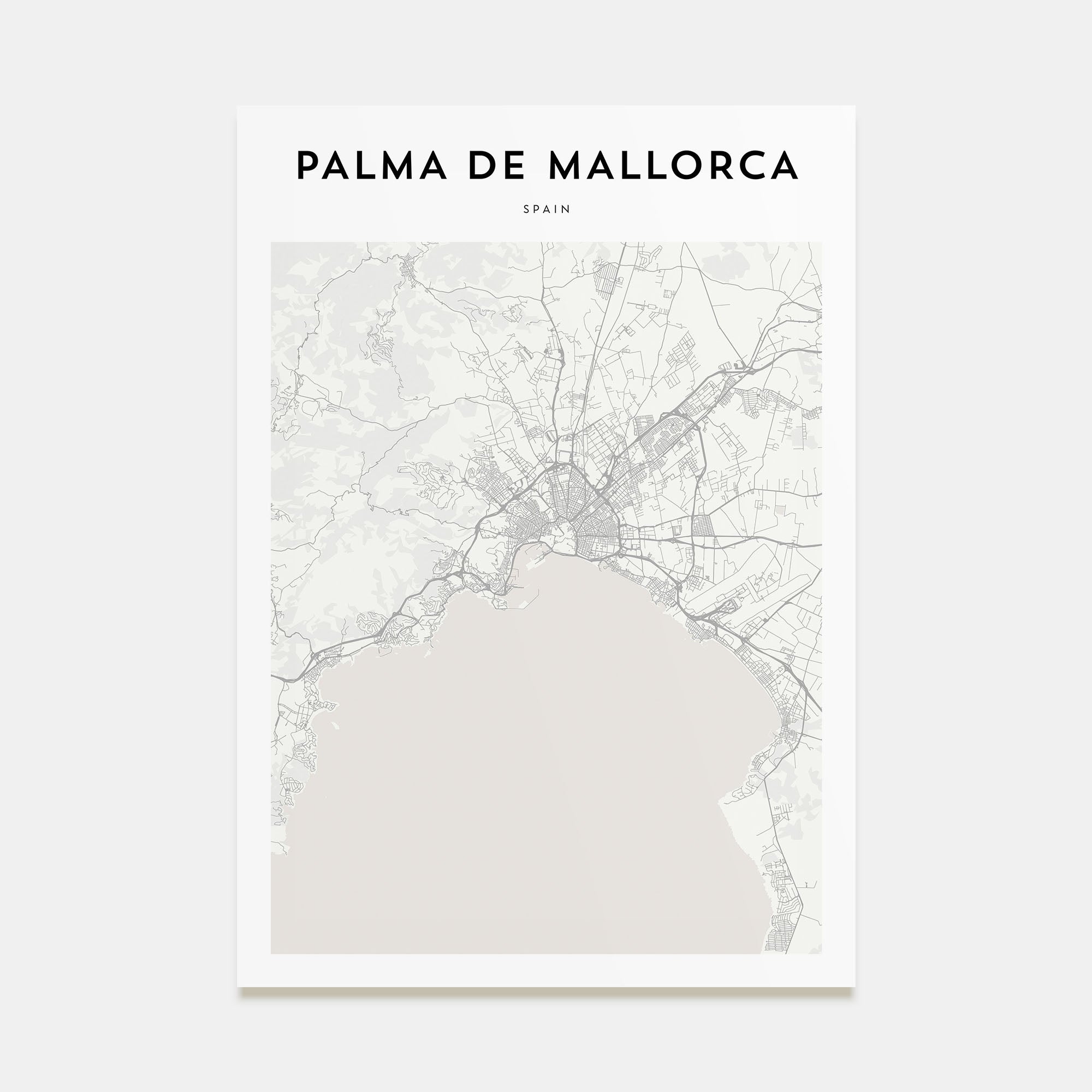 Palma de Mallorca Map Portrait Poster