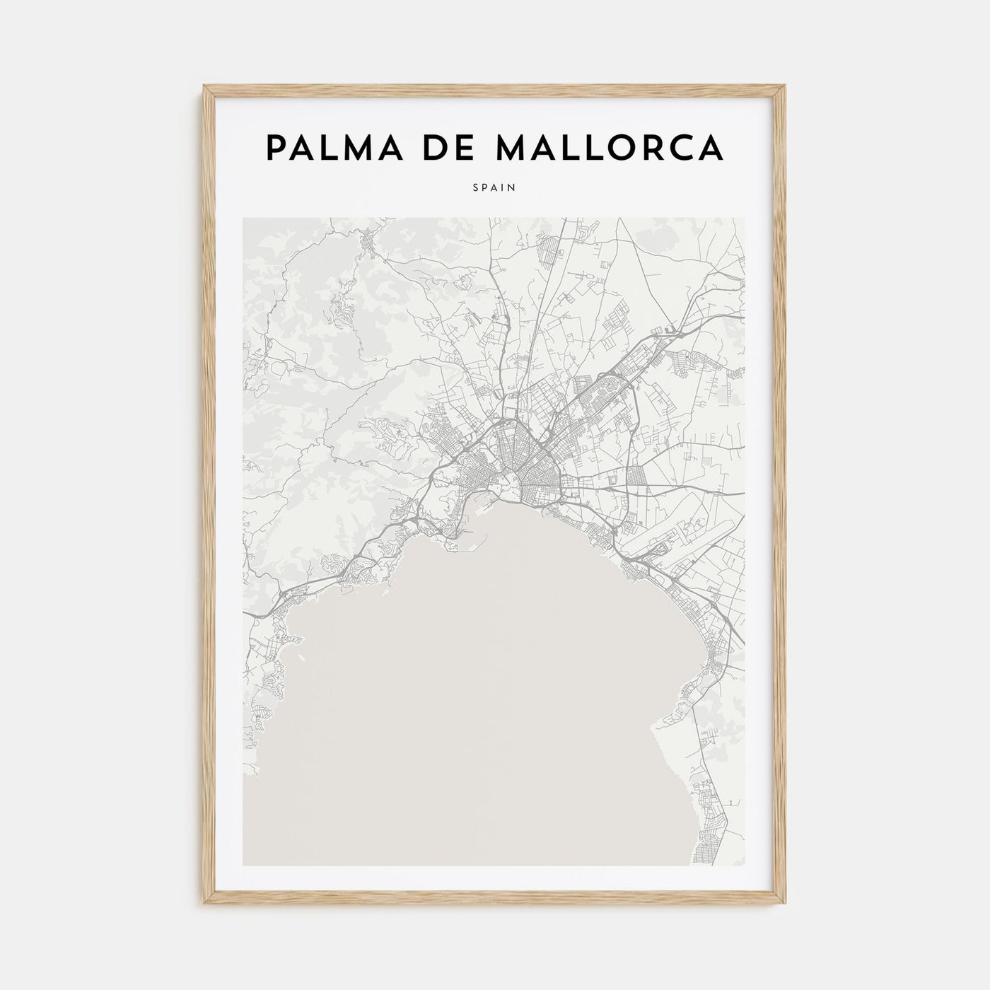 Palma de Mallorca Map Portrait Poster