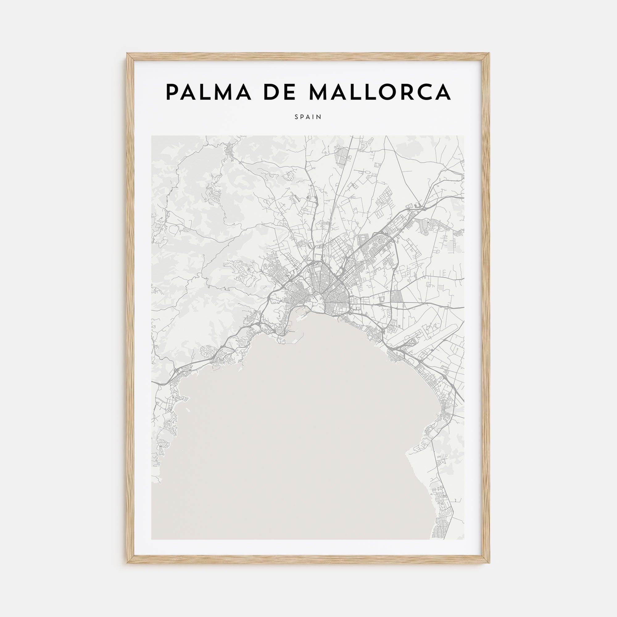 Palma de Mallorca Map Portrait Poster