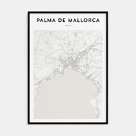 Palma de Mallorca Map Portrait Poster