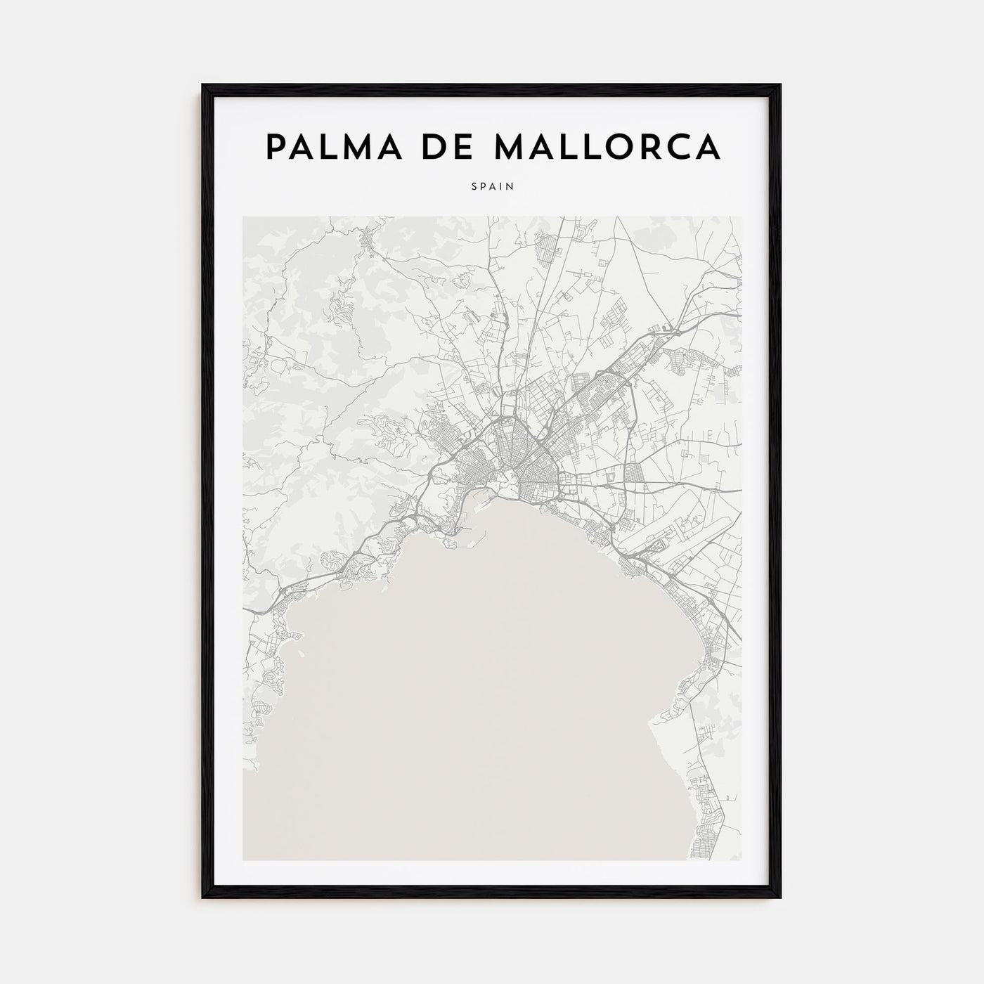 Palma de Mallorca Map Portrait Poster