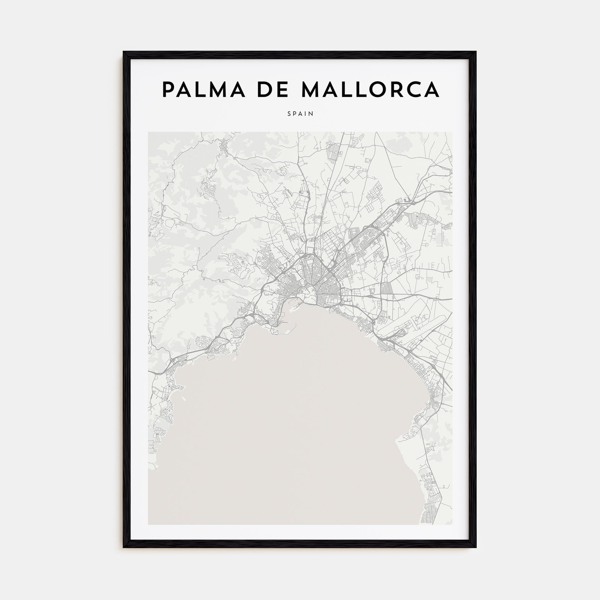 Palma de Mallorca Map Portrait Poster