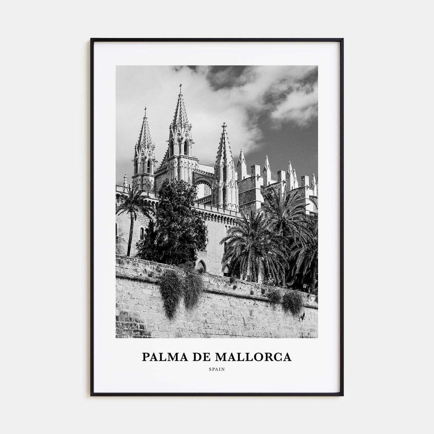 Palma de Mallorca Portrait B&W No 1 Poster