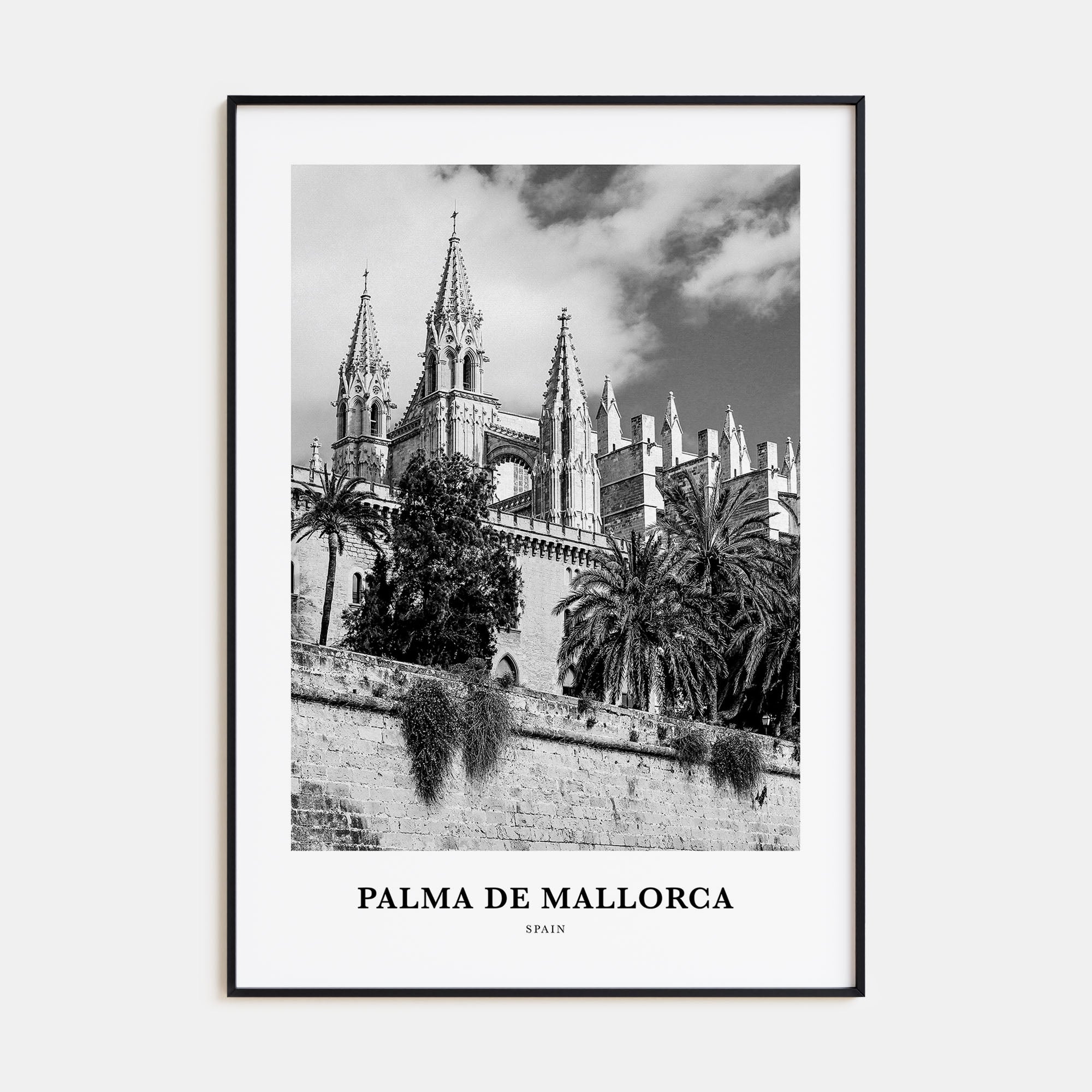 Palma de Mallorca Portrait B&W No 1 Poster