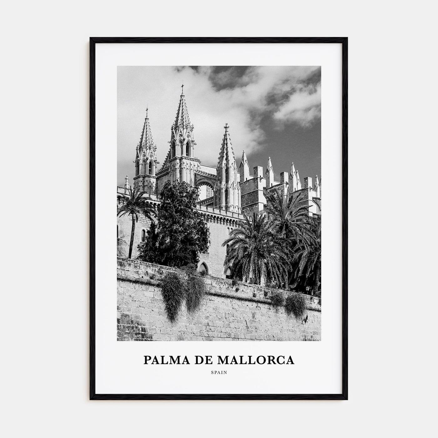 Palma de Mallorca Portrait B&W No 1 Poster