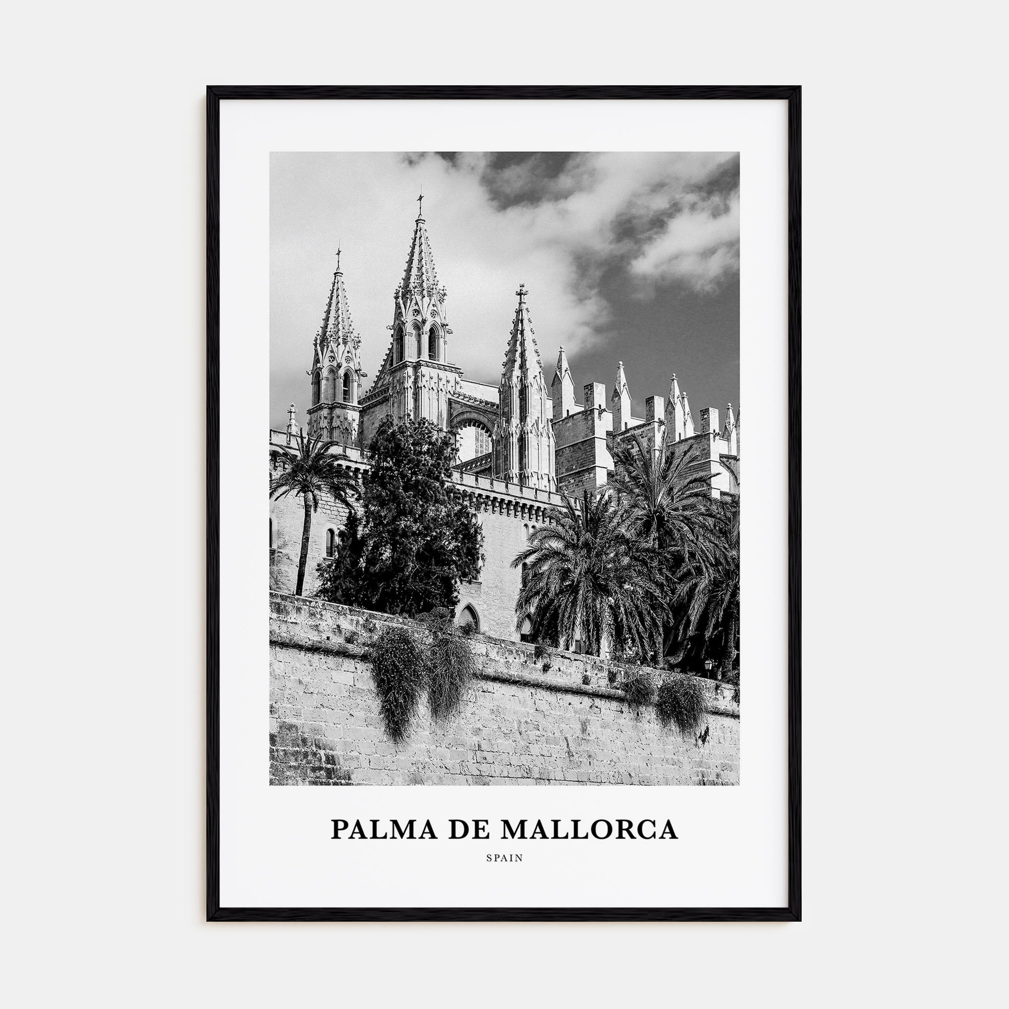 Palma de Mallorca Portrait B&W No 1 Poster