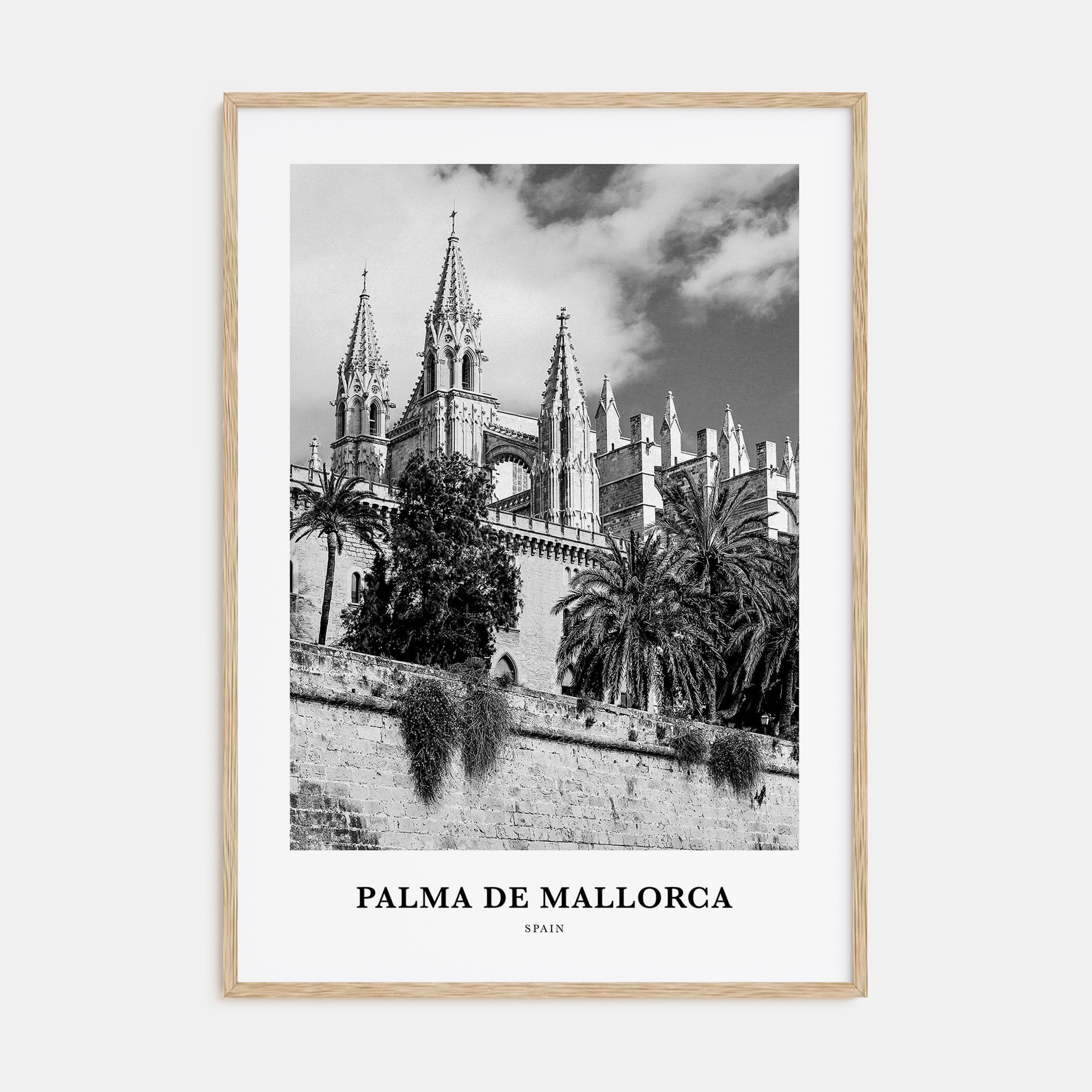 Palma de Mallorca Portrait B&W No 1 Poster