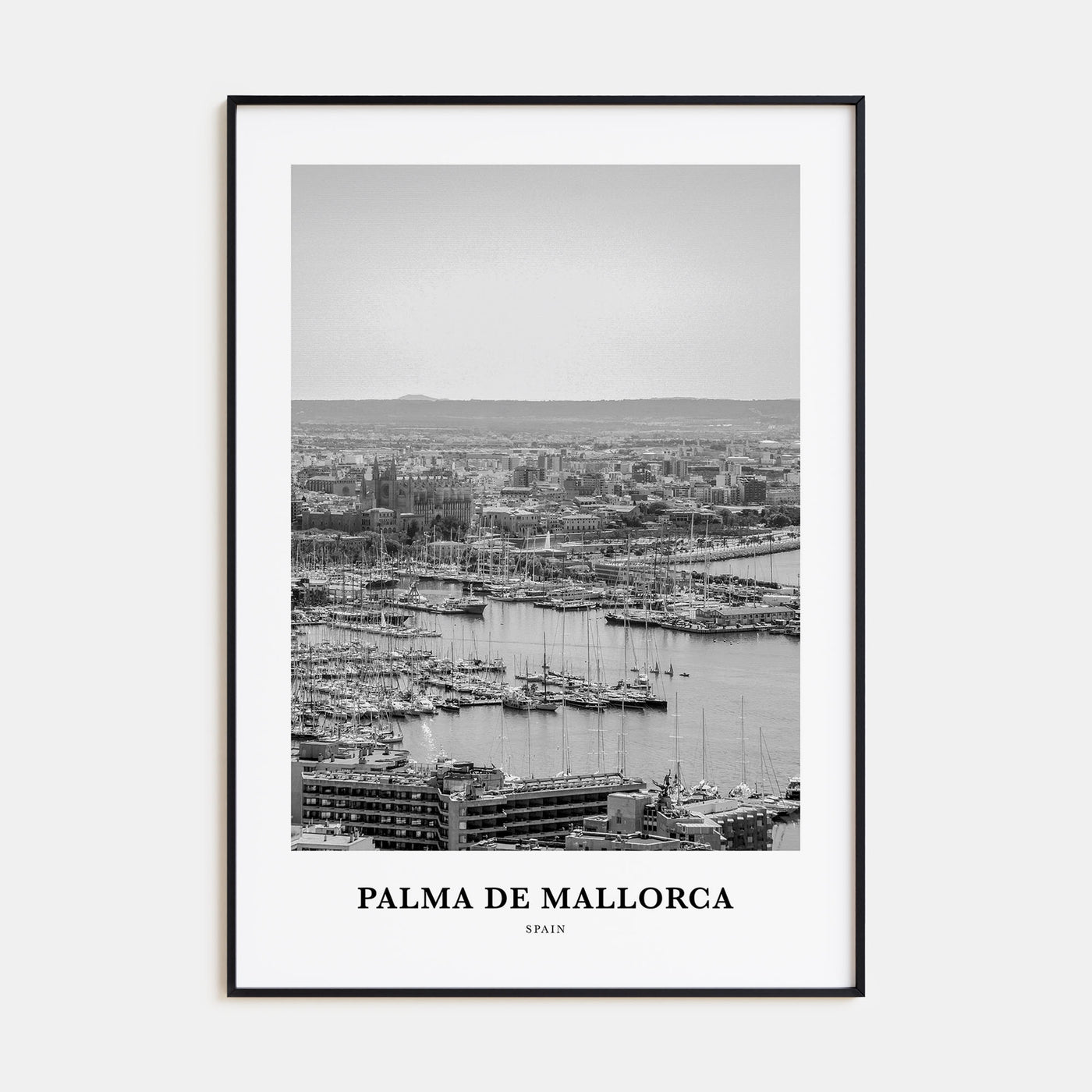 Palma de Mallorca Portrait B&W No 2 Poster