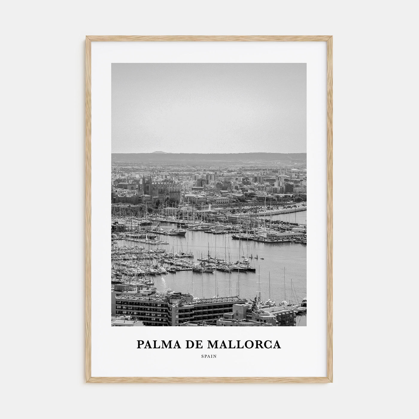 Palma de Mallorca Portrait B&W No 2 Poster