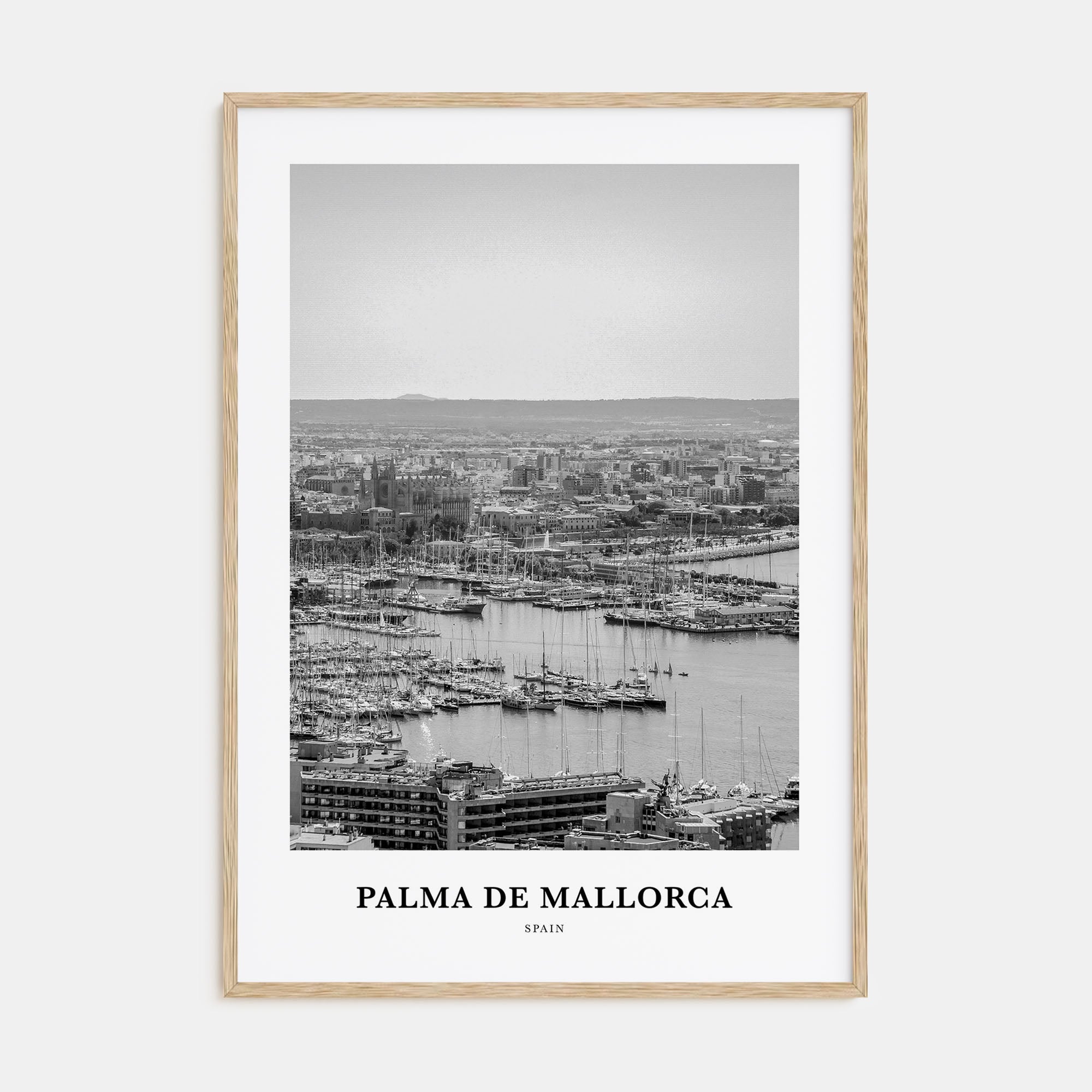Palma de Mallorca Portrait B&W No 2 Poster