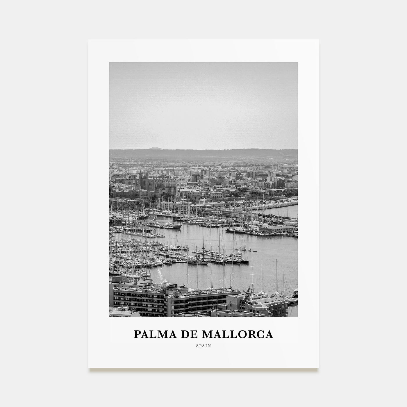 Palma de Mallorca Portrait B&W No 2 Poster