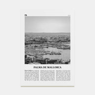 Palma de Mallorca Travel B&W No 1 Poster