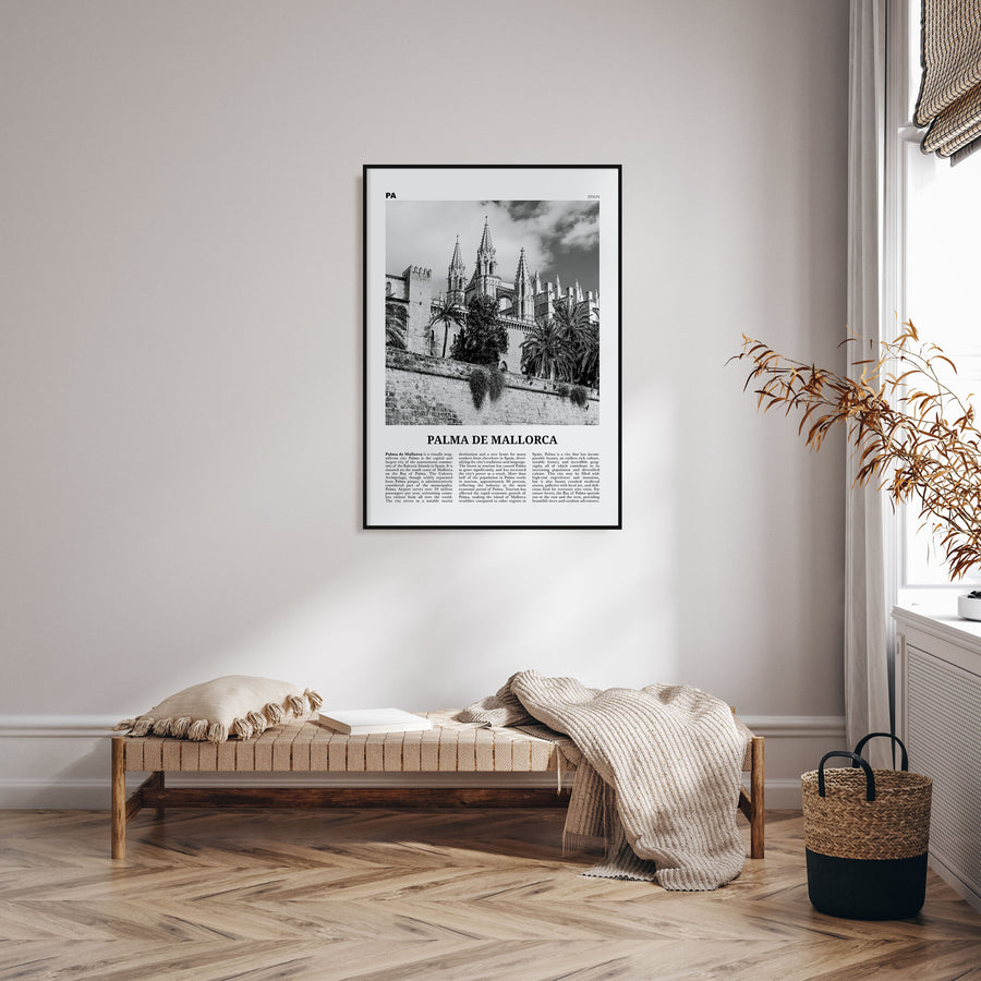 Palma de Mallorca Travel B&W No 2 Poster