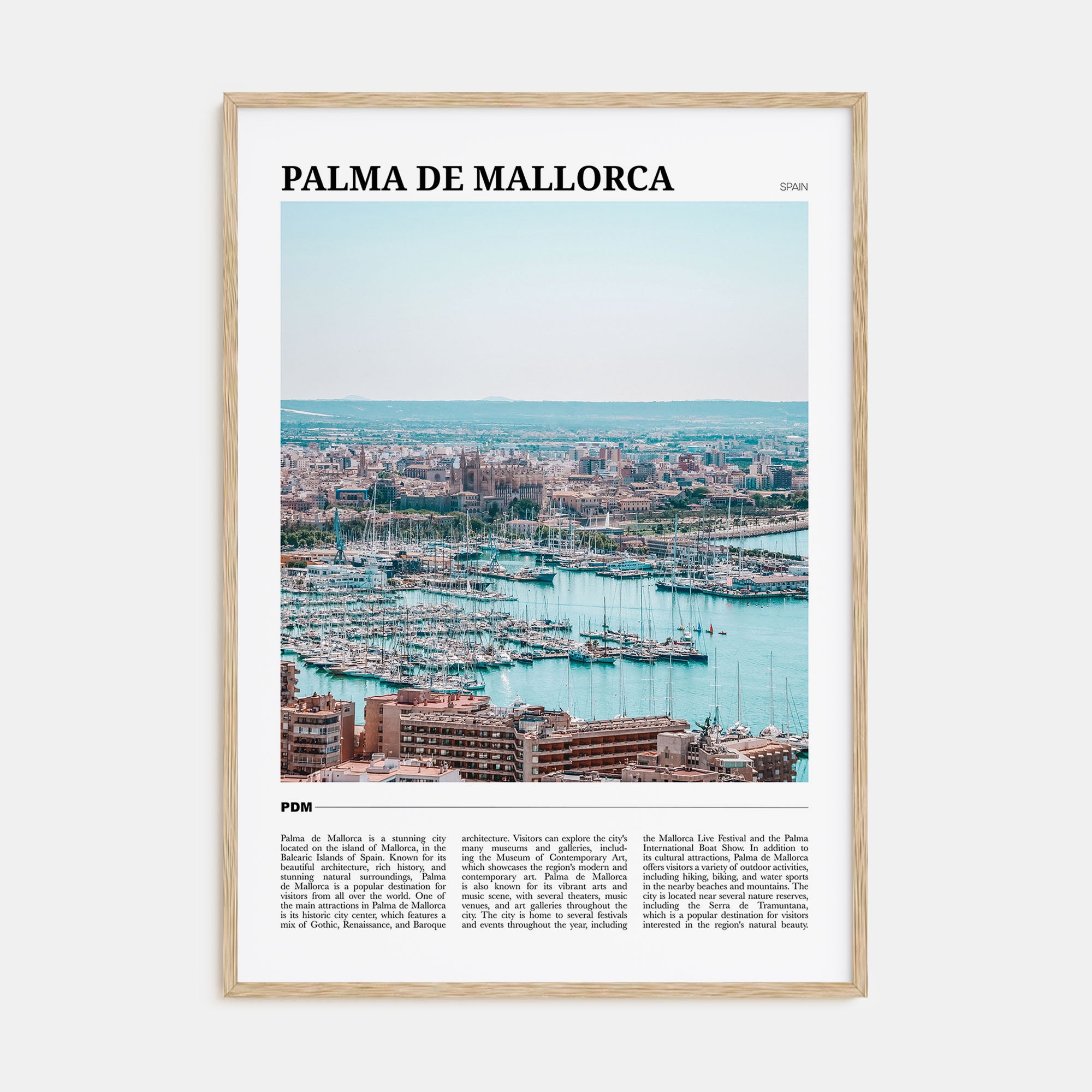 Palma de Mallorca Travel Color Poster