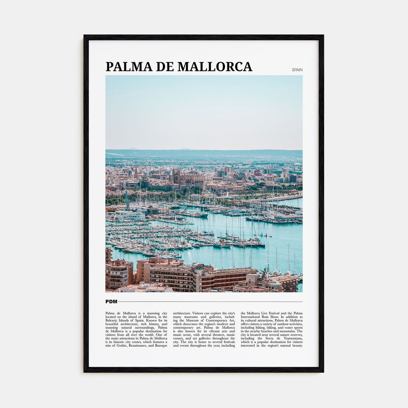Palma de Mallorca Travel Color Poster