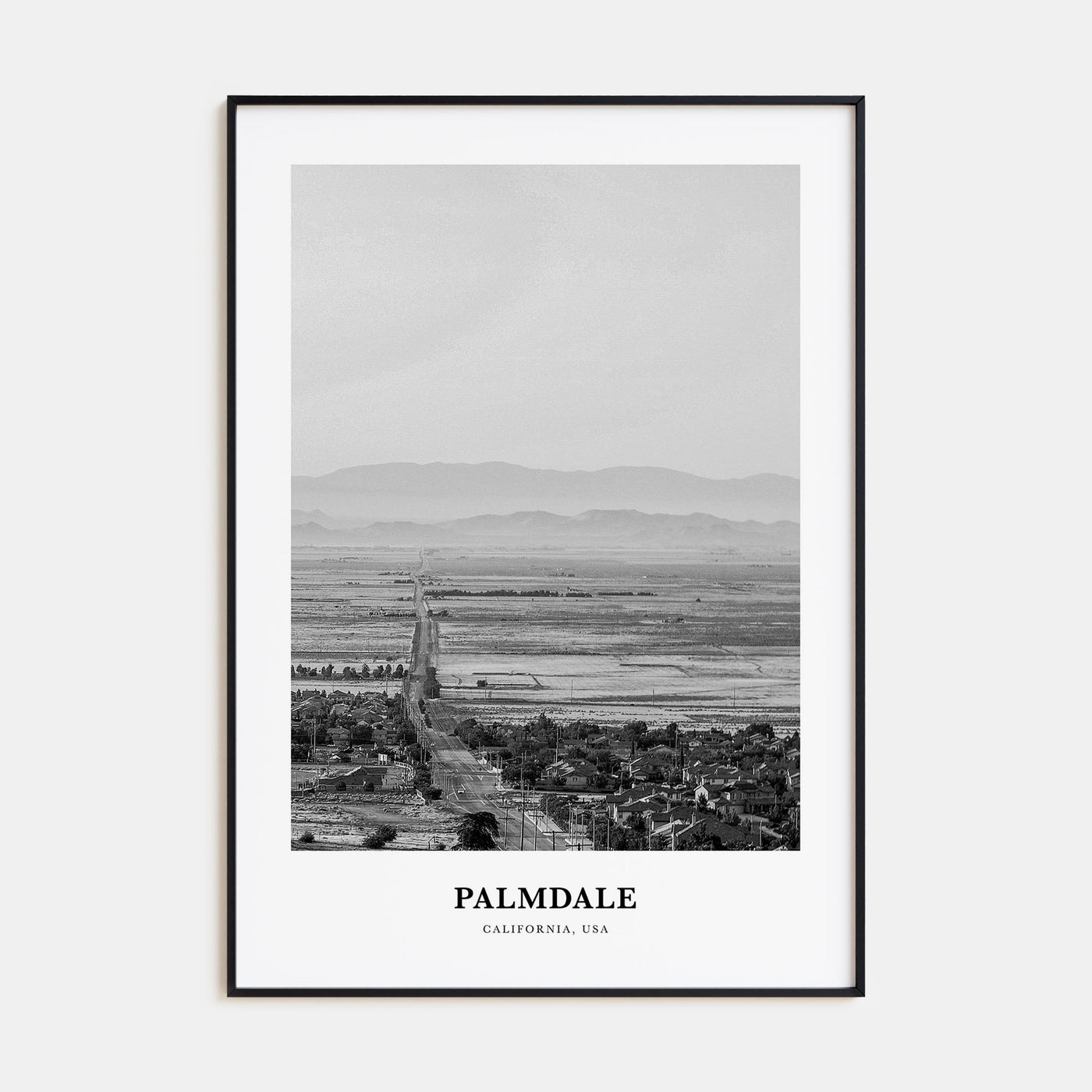 Palmdale Portrait B&W Poster