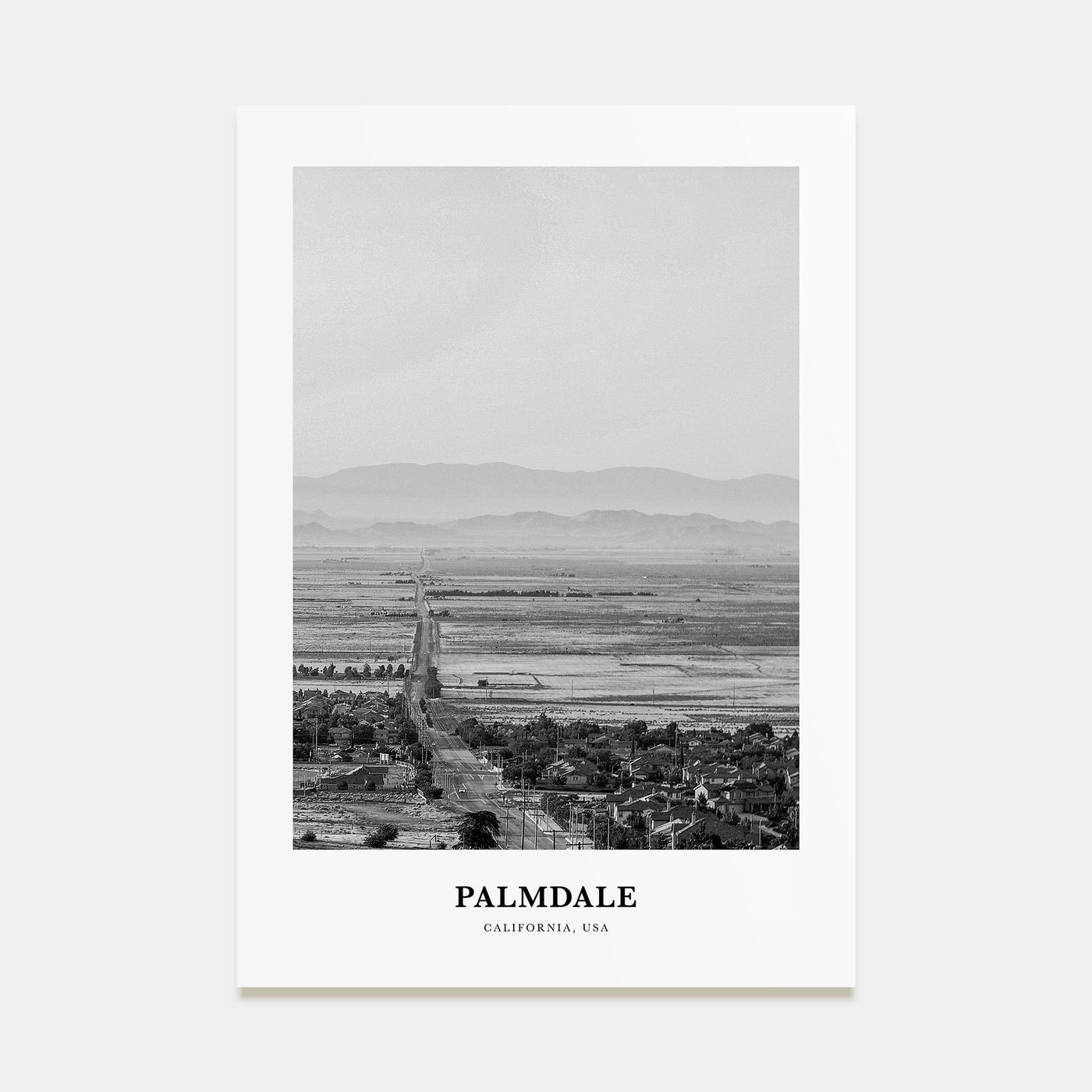 Palmdale Portrait B&W Poster