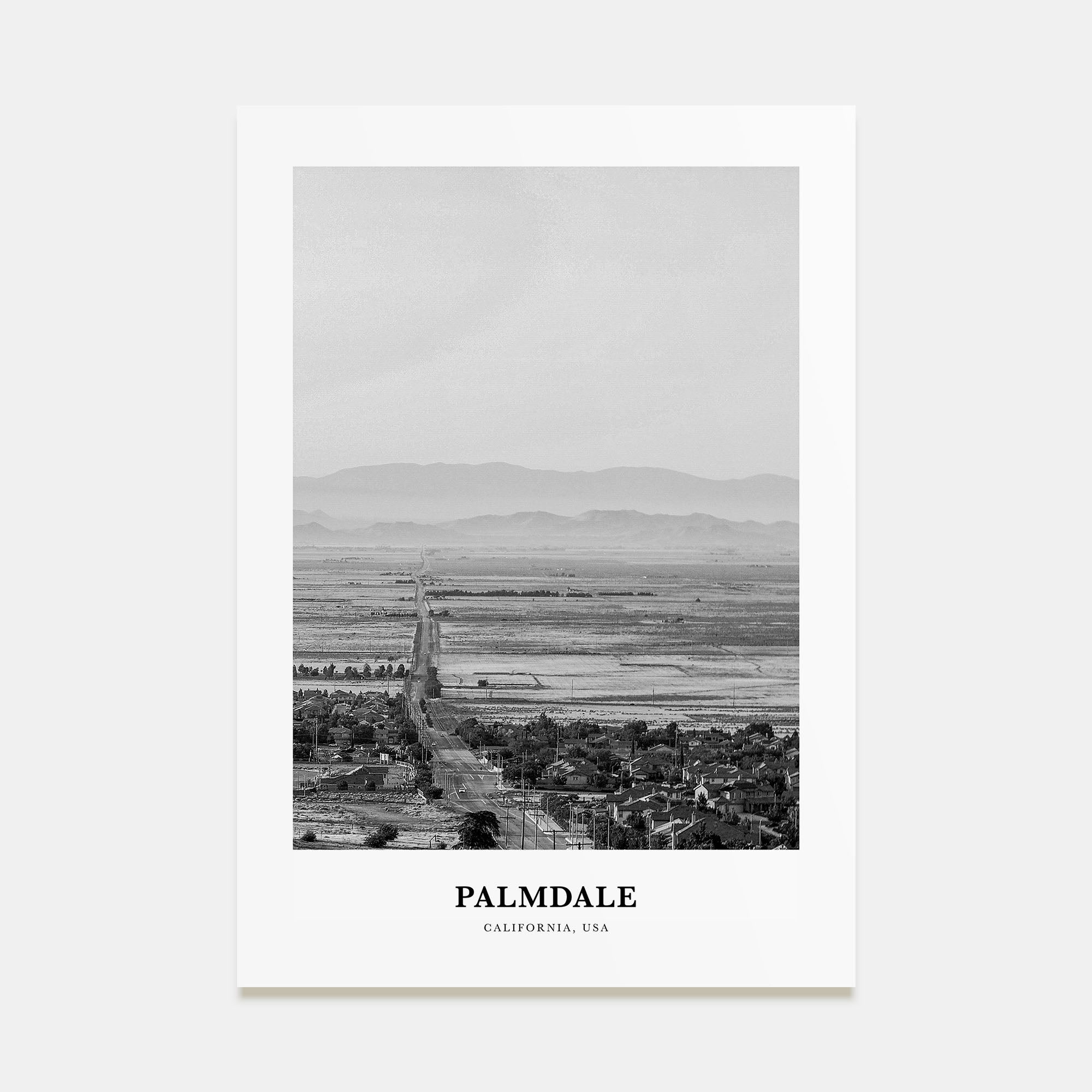 Palmdale Portrait B&W Poster
