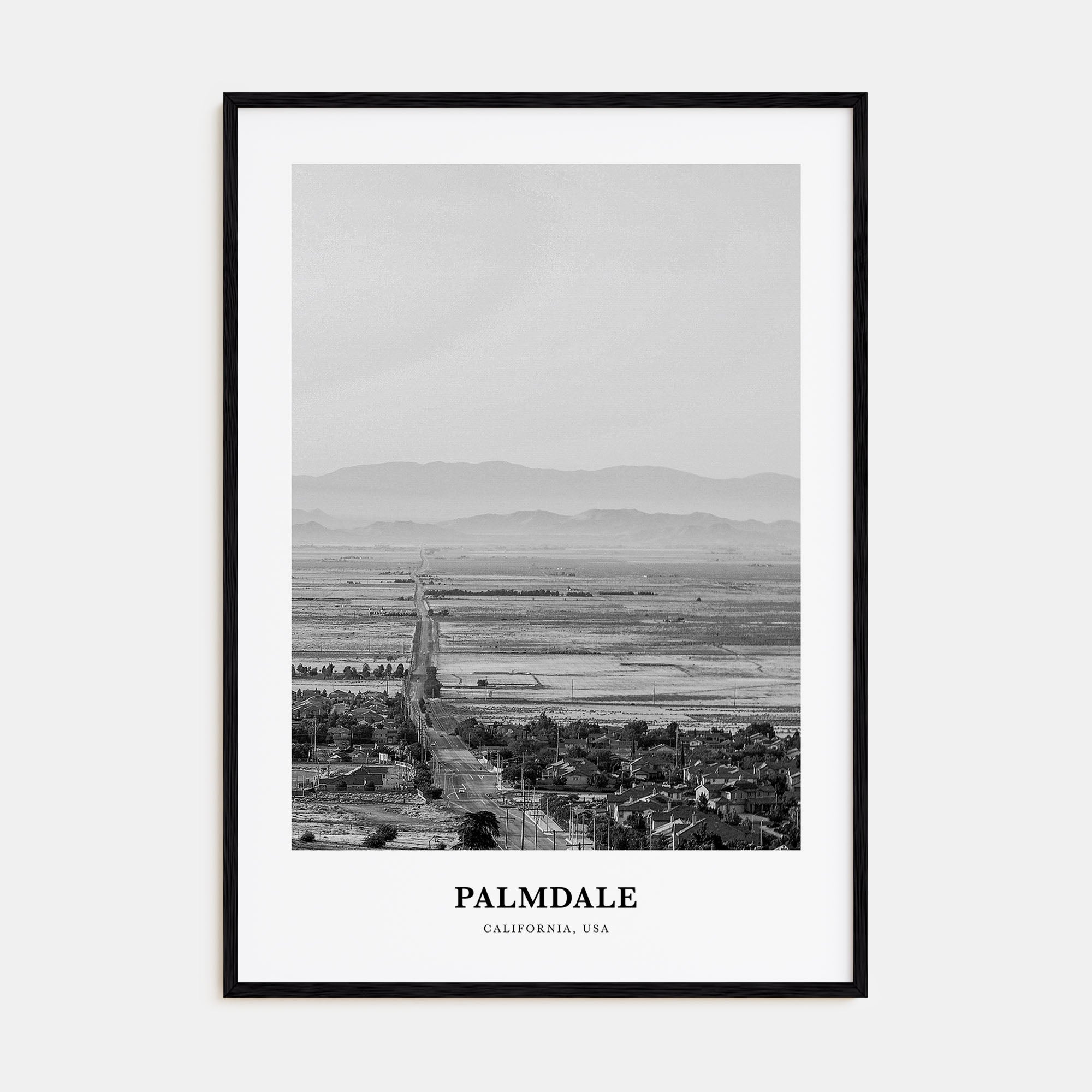 Palmdale Portrait B&W Poster