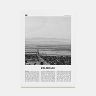 Palmdale Travel B&W Poster