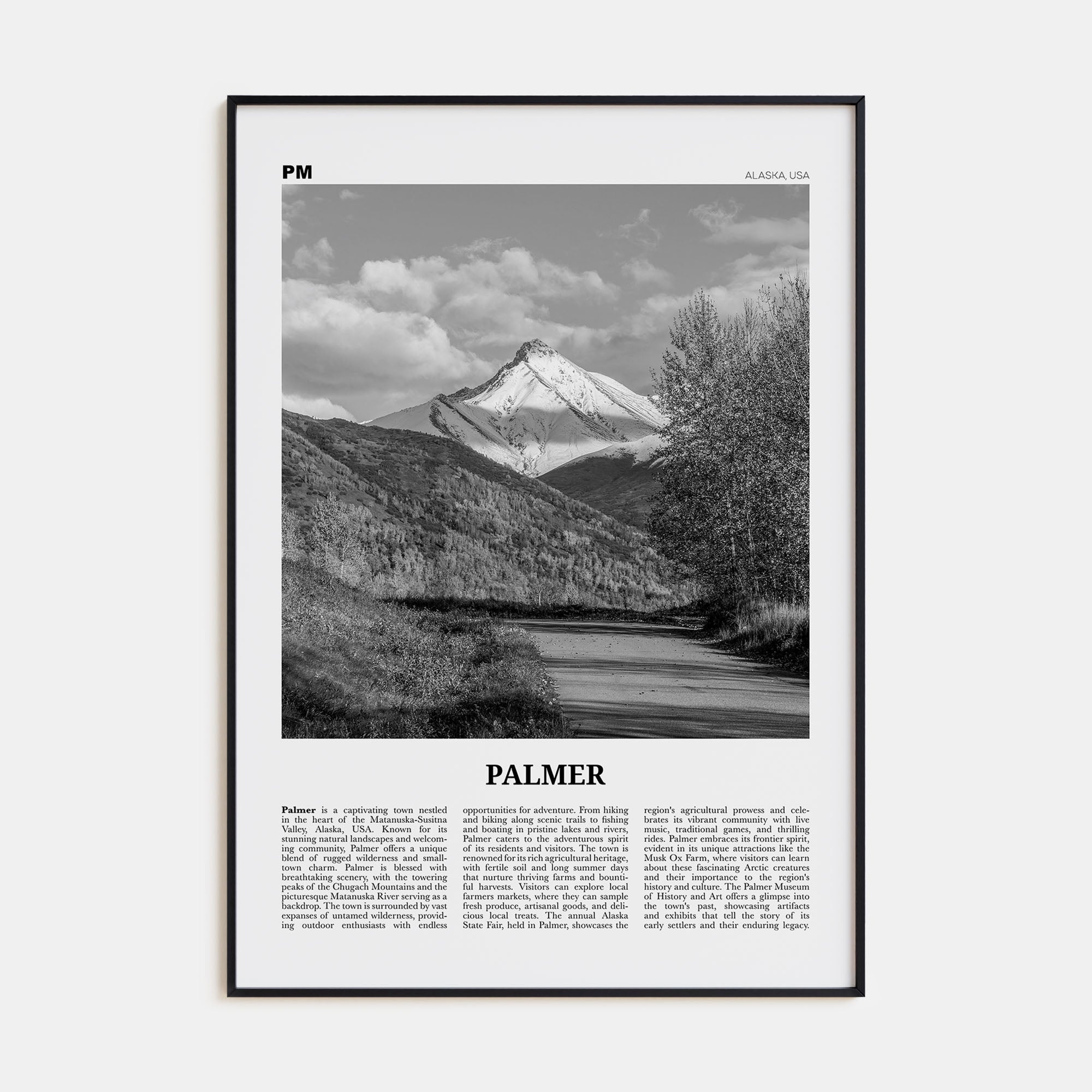 Palmer Travel B&W Poster