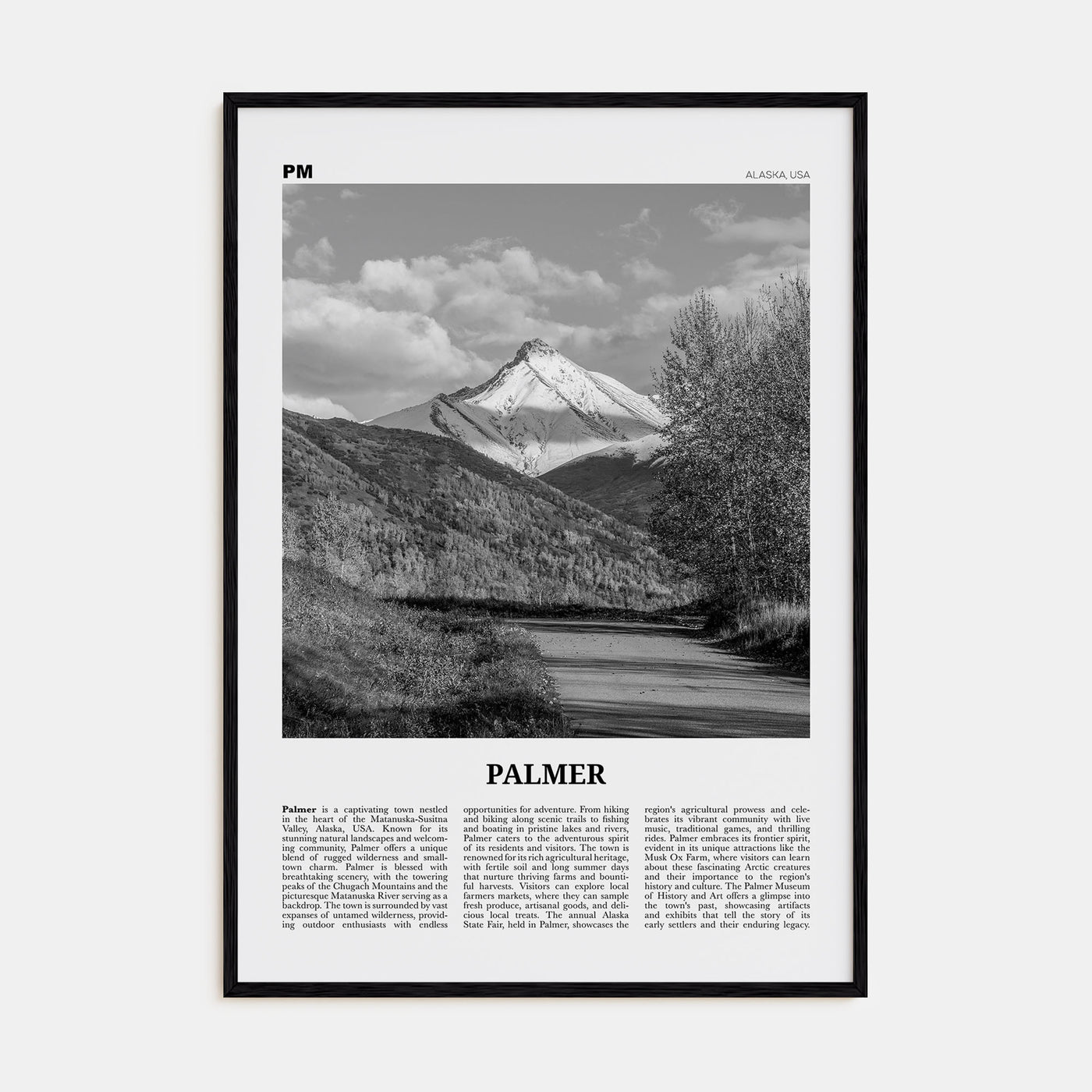 Palmer Travel B&W Poster