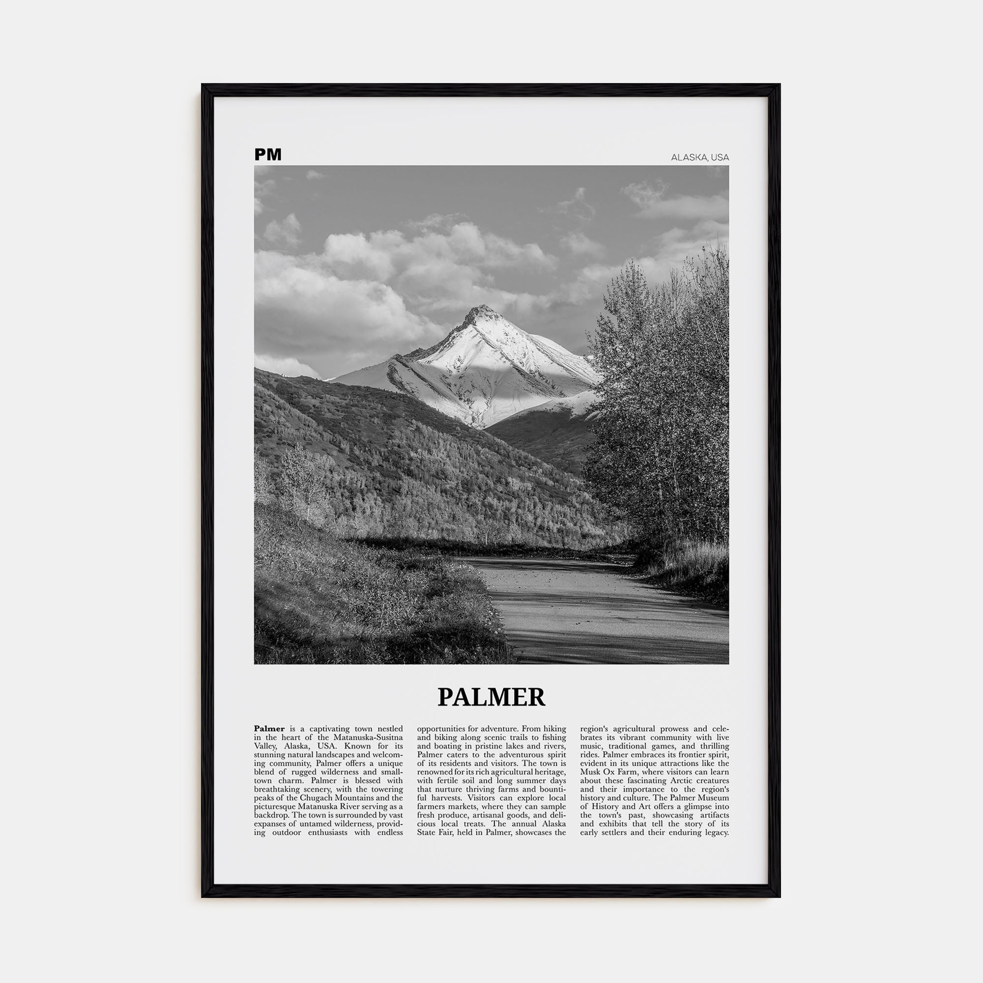 Palmer Travel B&W Poster