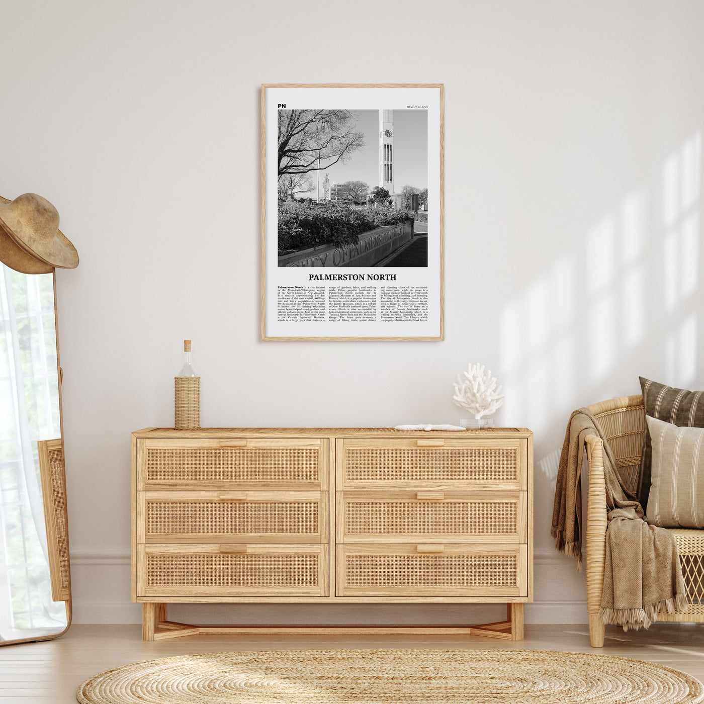 Palmerston North Travel B&W Poster