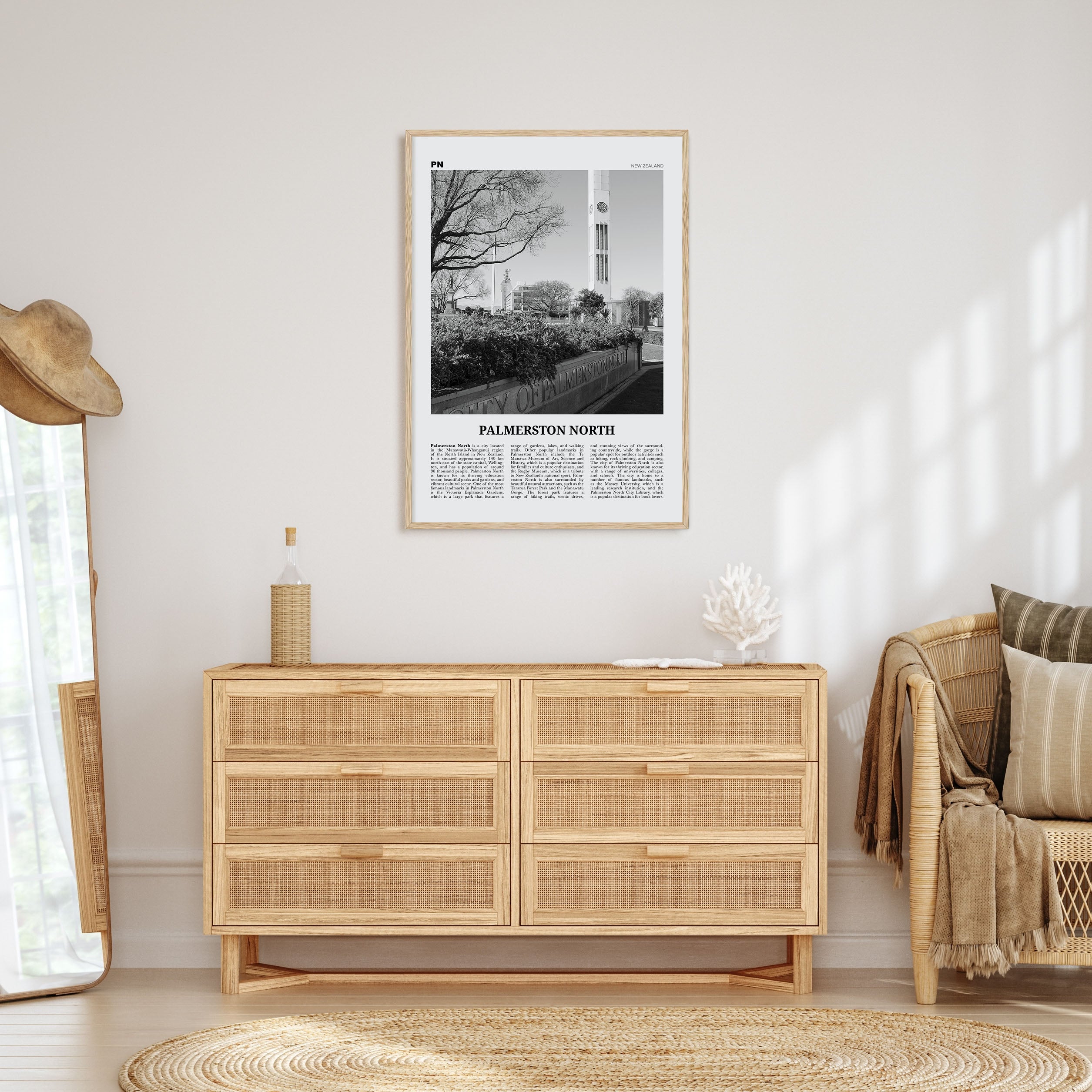 Palmerston North Travel B&W Poster