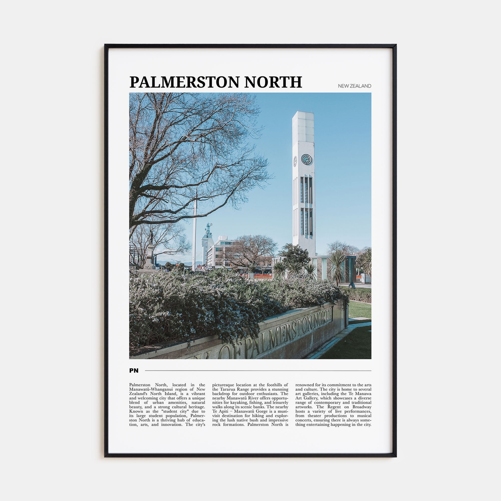 Palmerston North Travel Color Poster