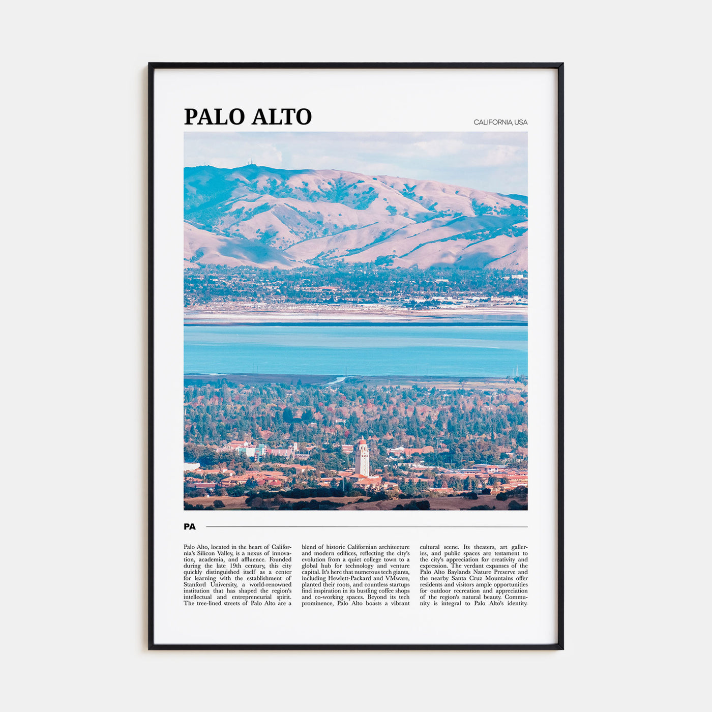 Palo Alto Travel Color Poster