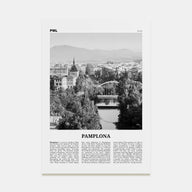 Pamplona Travel B&W Poster