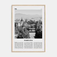 Pamplona Travel B&W Poster