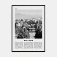 Pamplona Travel B&W Poster