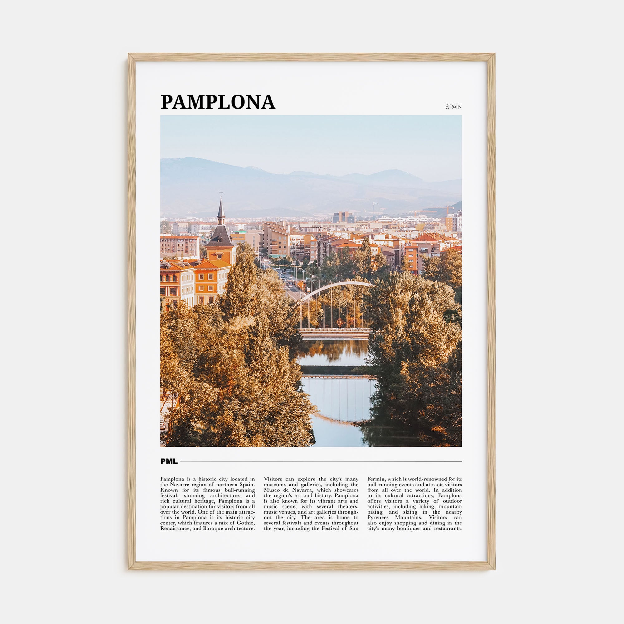 Pamplona Travel Color Poster