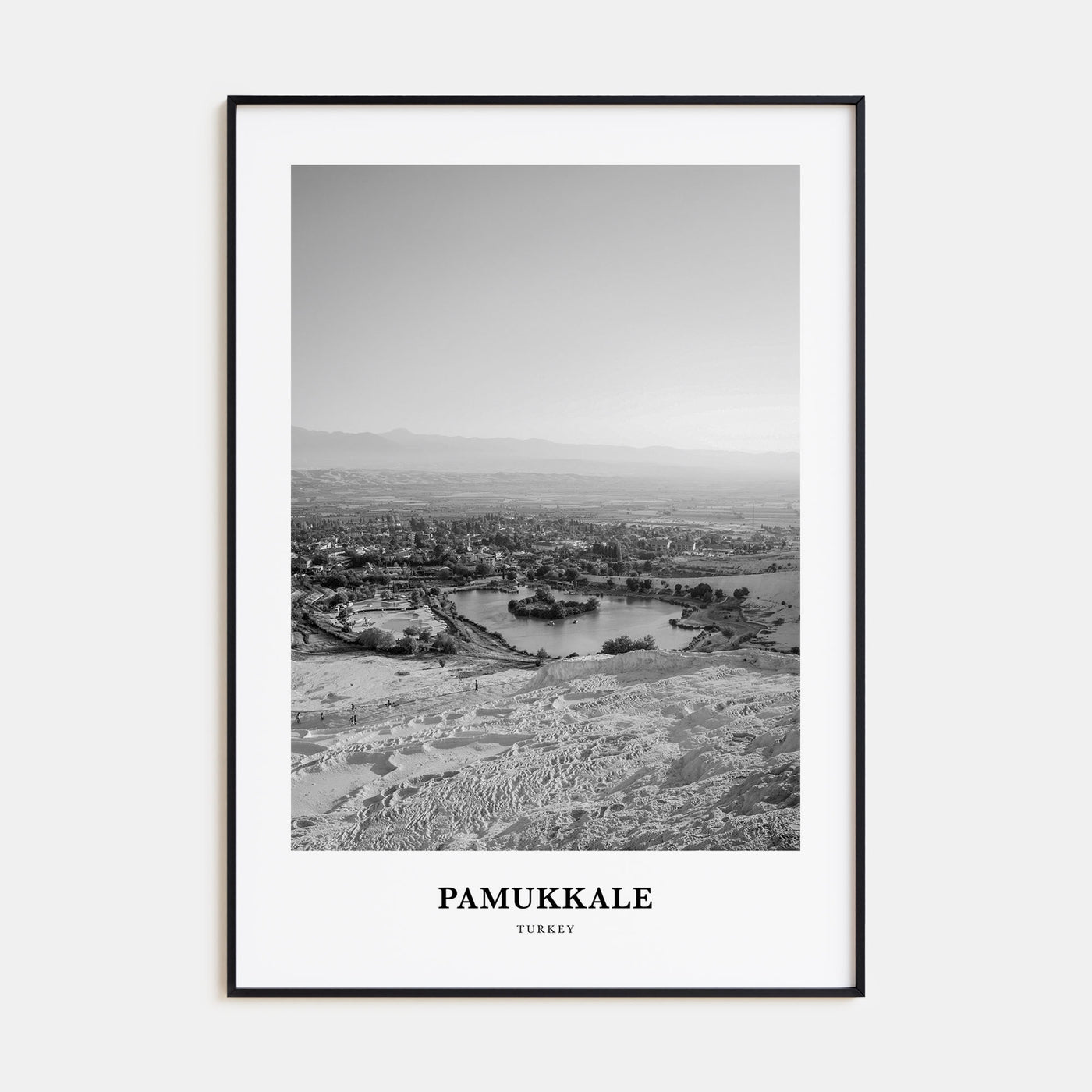Pamukkale Portrait B&W Poster