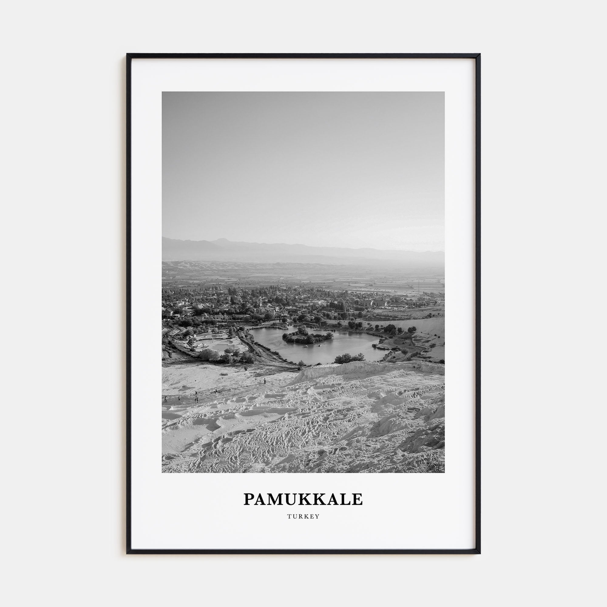 Pamukkale Portrait B&W Poster