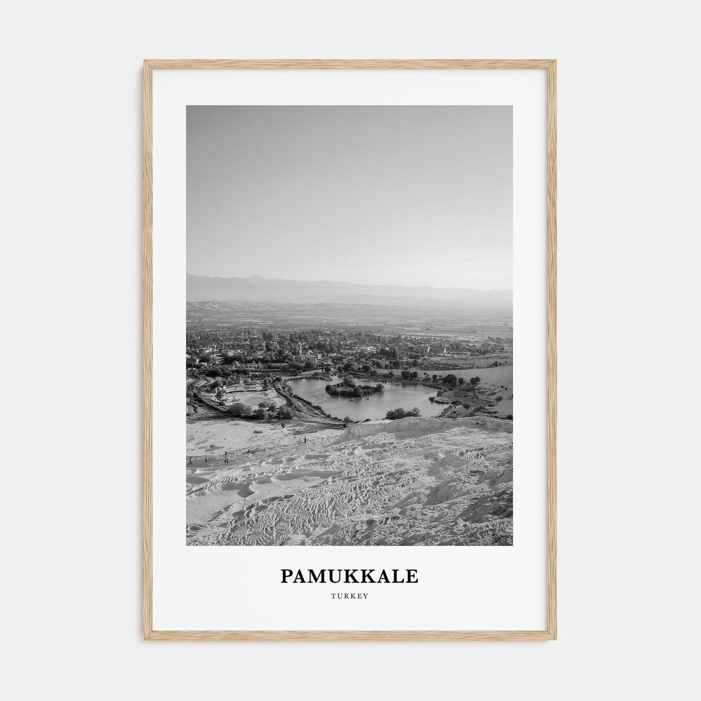 Pamukkale Portrait B&W Poster