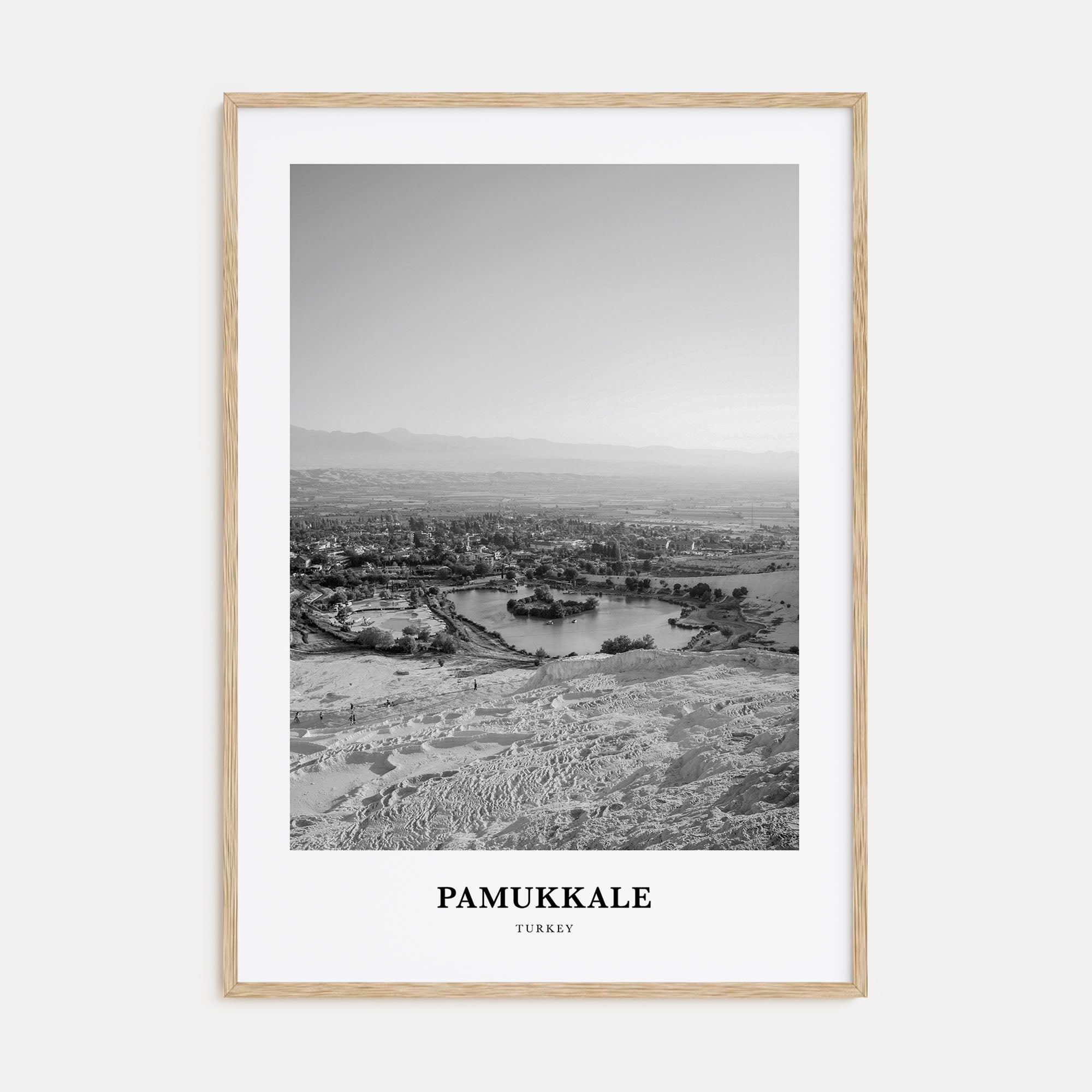 Pamukkale Portrait B&W Poster