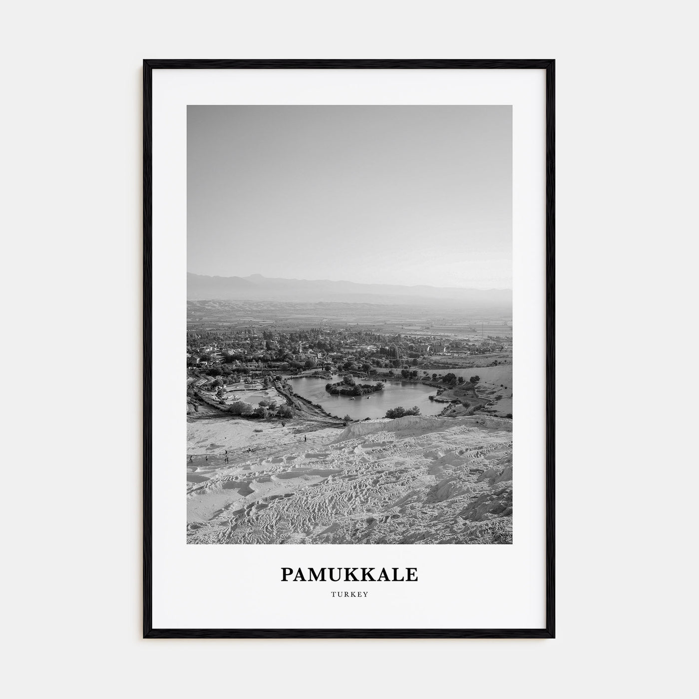 Pamukkale Portrait B&W Poster