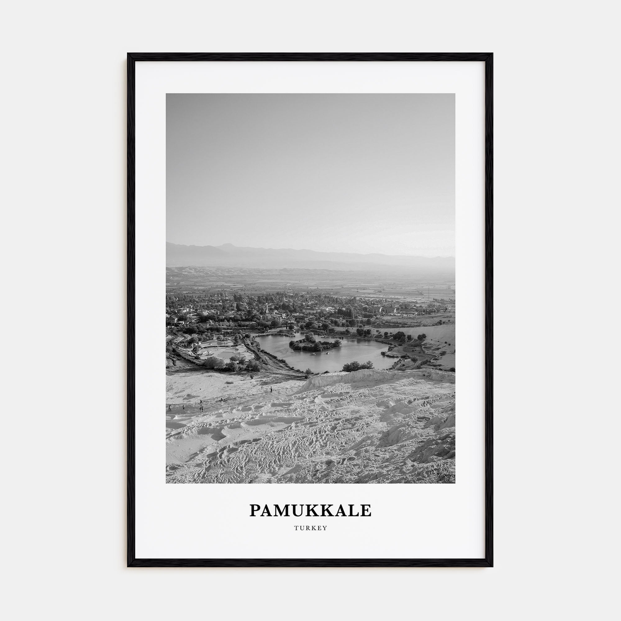 Pamukkale Portrait B&W Poster