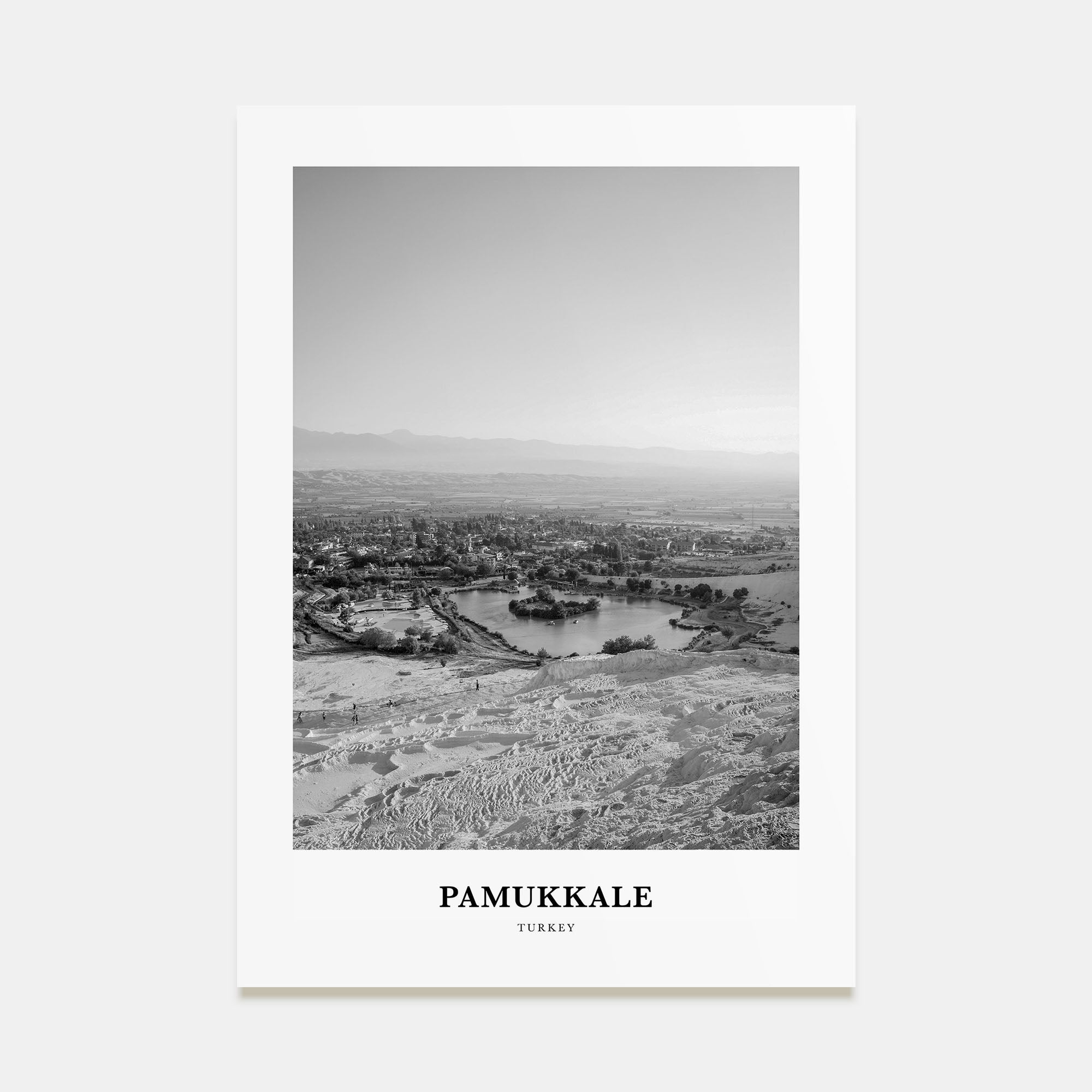 Pamukkale Portrait B&W Poster