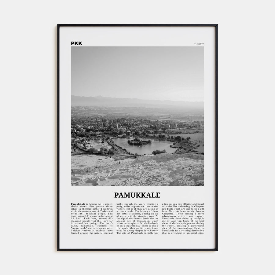 Pamukkale Travel B&W Poster